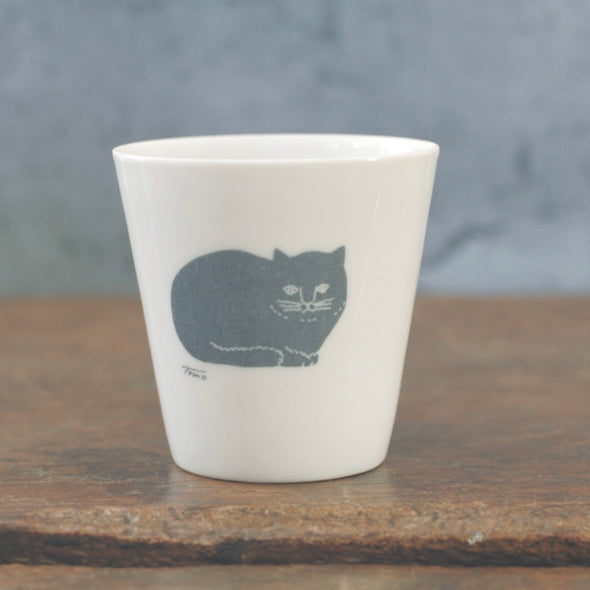 Blue Cat Eggshell Cup