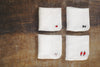 Linen quadruple gauze handkerchief - apple