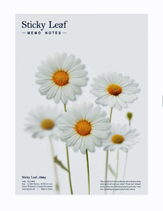 Sticky Notes Daisies White