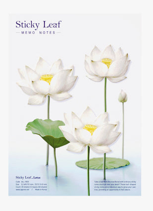 Sticky Notes Lotus Flowers White